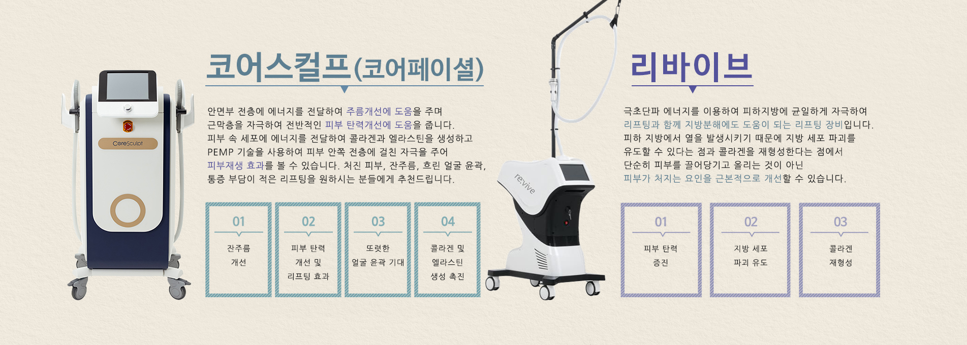 코어스컬프,리바이브