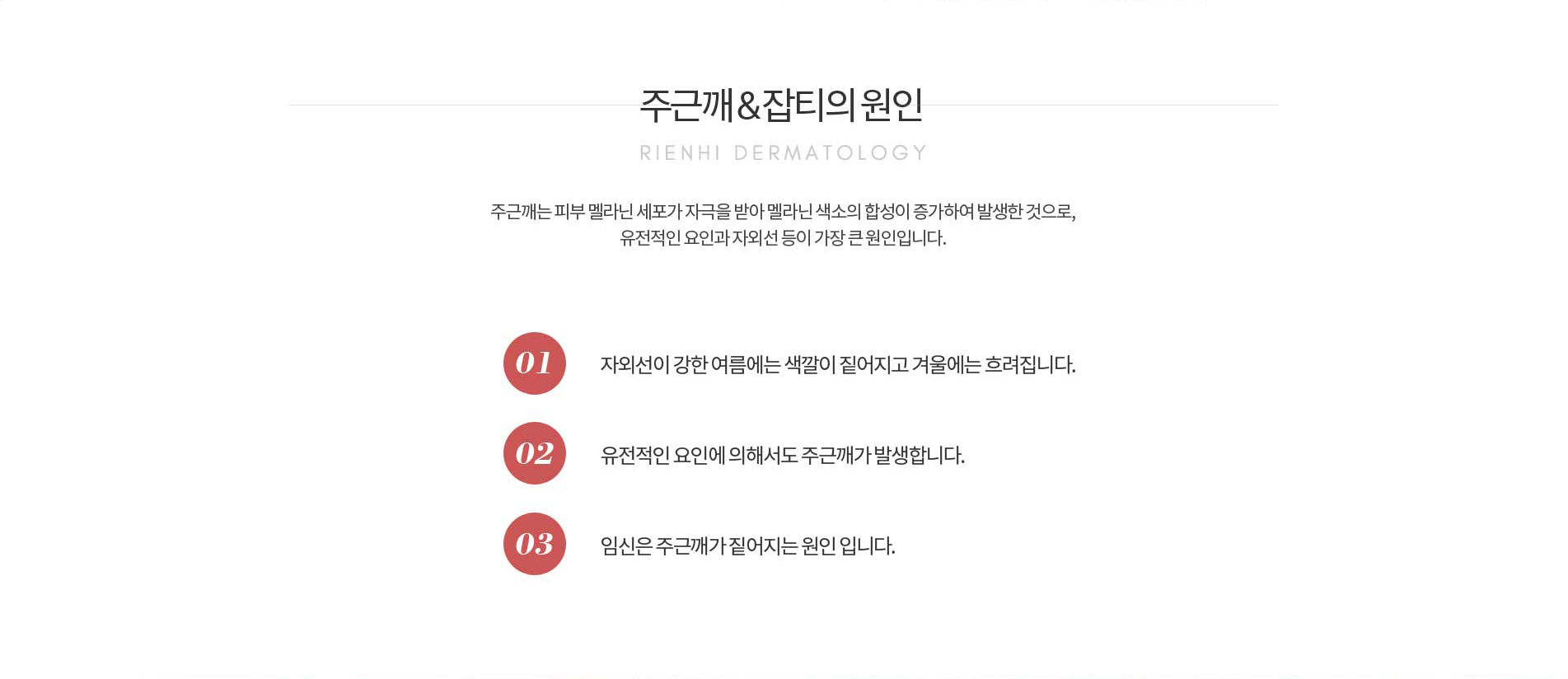 주근깨의 원인